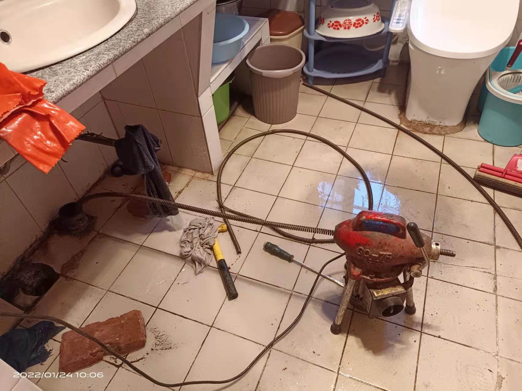 德城疏通厨房下水道，地漏疏通